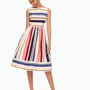 Kate Spade Berber Stripe Fit and Flare Dress